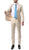 Mens 2 Piece 2 Button Slim Fit Tan Zonettie Suit - Ferrecci USA 