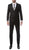 Mens 2 Piece 2 Button Slim Fit Black Zonettie Suit - Ferrecci USA 