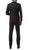 Mens 2 Piece 2 Button Slim Fit Black Zonettie Suit - Ferrecci USA 