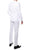 Mens 2 Piece 2 Button Slim Fit White Zonettie Suit - Ferrecci USA 