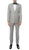 Mens 2 Piece 2 Button Slim Fit Light Grey Zonettie Suit - Ferrecci USA 