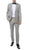 Mens 2 Piece 2 Button Slim Fit Light Grey Zonettie Suit - Ferrecci USA 