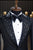 Marco Lorenzo Premium Fabric Black Stud Collar Ultra Slim Fit Suit