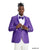 Tazio Purple Embossed Paisley Slim Fit Sports Coat