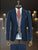 Marco Lorenzo Premium Navy Check Vest Compose 3pc Suit