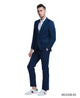 Tazio Skinny Fit Navy Linen Suit