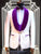 Marco Lorenzo Premium Paisley Purple Velvet 4pc Suit W/ Matching Bowtie