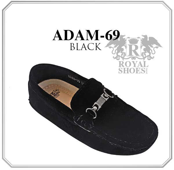 Royal Shoes Black Velvet Loafer Boys Shoe adam69 –