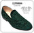 Royal Shoes Green Velvet Embroider Spike Shoe 8886